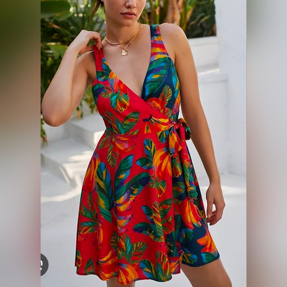 FARM Rio Cover-Up Wrap Dress Womens Small‎ NWT